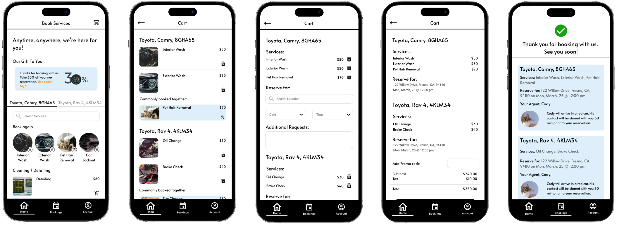 High-Fidelity Iteration of Curbside mobile screens